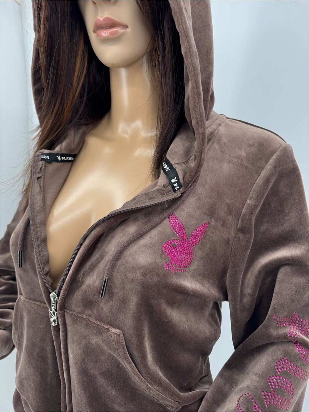 Playboy Retro Y2K Holy Grail OG Velour Bling Logo McBling Iconic Tracksuit